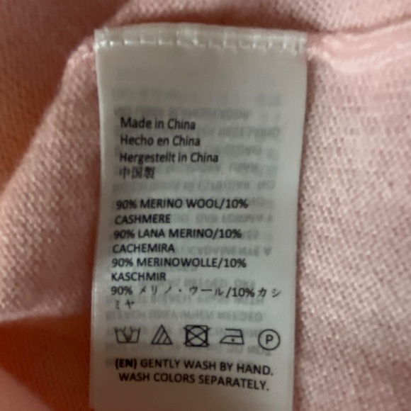 State Fusion cashmere and merino wool turtleneck sweater pink XL - Picture 4 of 6